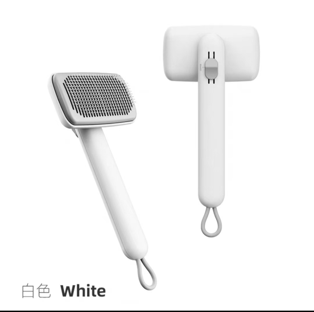 Petkcy Self Cleaning Slicker Brush, Dog Cat Bunny Pet Grooming Shedding Brush - Easy to Remove Loose Undercoat, Pet Massaging Tool Suitable for Pets with Long or Short Hair