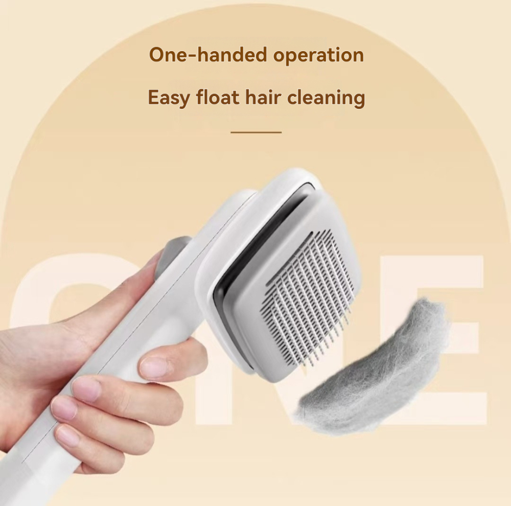 Petkcy Self Cleaning Slicker Brush, Dog Cat Bunny Pet Grooming Shedding Brush - Easy to Remove Loose Undercoat, Pet Massaging Tool Suitable for Pets with Long or Short Hair