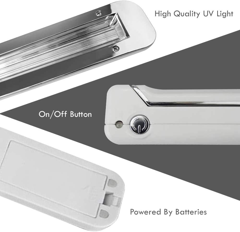 UV Light Sanitizer & Ultraviolet Disinfection Device (Portable UV-C Cleaner for Home, Car, Bathroom | Foldable UVC Disinfection Bulb | Kill 99% of Germs, Bacteria, Viruses | USA)