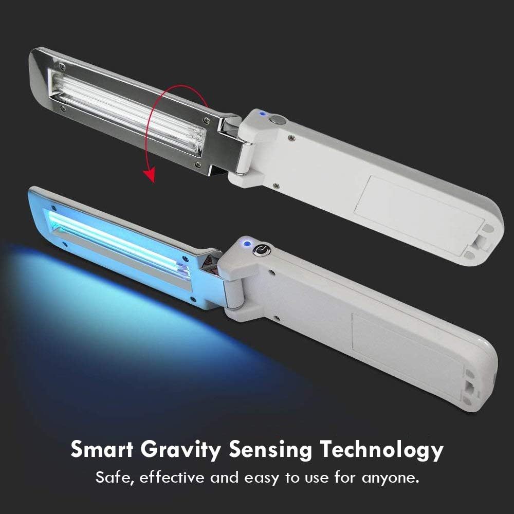 UV Light Sanitizer & Ultraviolet Disinfection Device (Portable UV-C Cleaner for Home, Car, Bathroom | Foldable UVC Disinfection Bulb | Kill 99% of Germs, Bacteria, Viruses | USA)