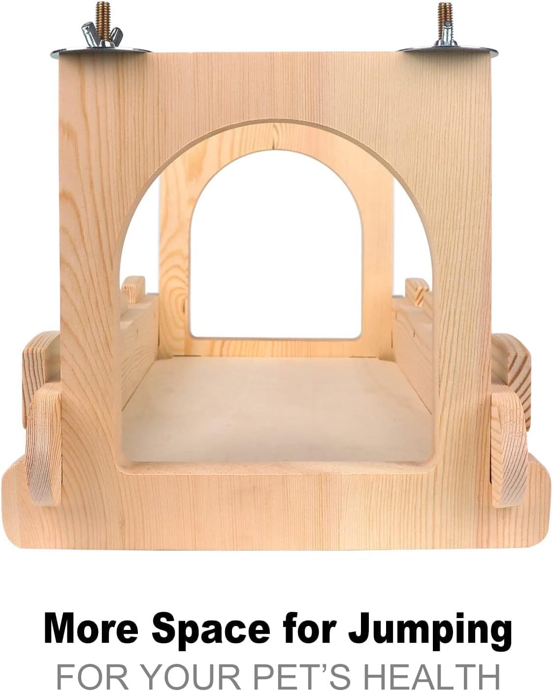 YKD Chinchilla Wood Suspension Bridge, Hanging Large Small Animal Wooden Bridge Platform, Small Animals Habitat Toy for Chinchillas Sugar Gliders Rats Squirrel