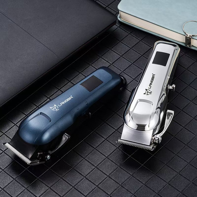 Petkcy Dog Clippers for Grooming for Thick Heavy Coats/Low Noise Rechargeable Cordless Pet Shaver with Stainless Steel Blade/Waterproof Dog Shaver for Dogs Pets and Animals (Sliver)