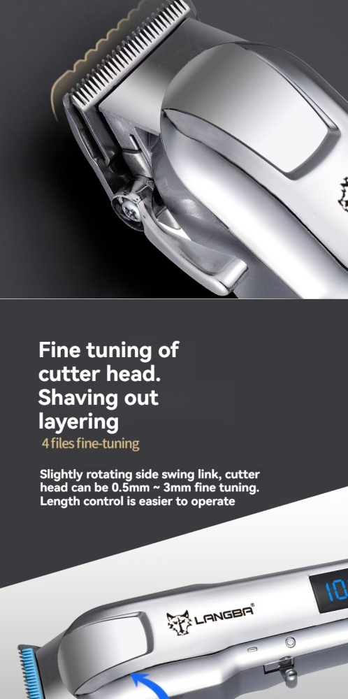 Petkcy Dog Clippers for Grooming for Thick Heavy Coats/Low Noise Rechargeable Cordless Pet Shaver with Stainless Steel Blade/Waterproof Dog Shaver for Dogs Pets and Animals (Sliver)