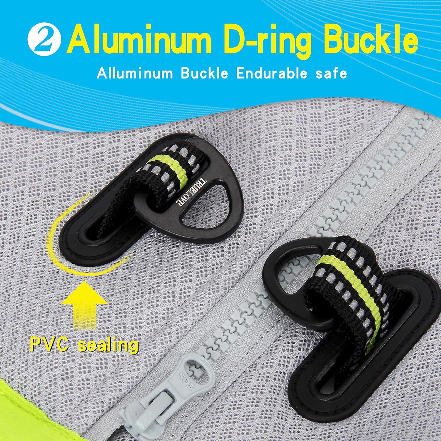 Truelove Dog Cooling Vest Dog Harness Cooler Jacket with Adjustable Zipper for Outdoor Hunting Training and Camping Green