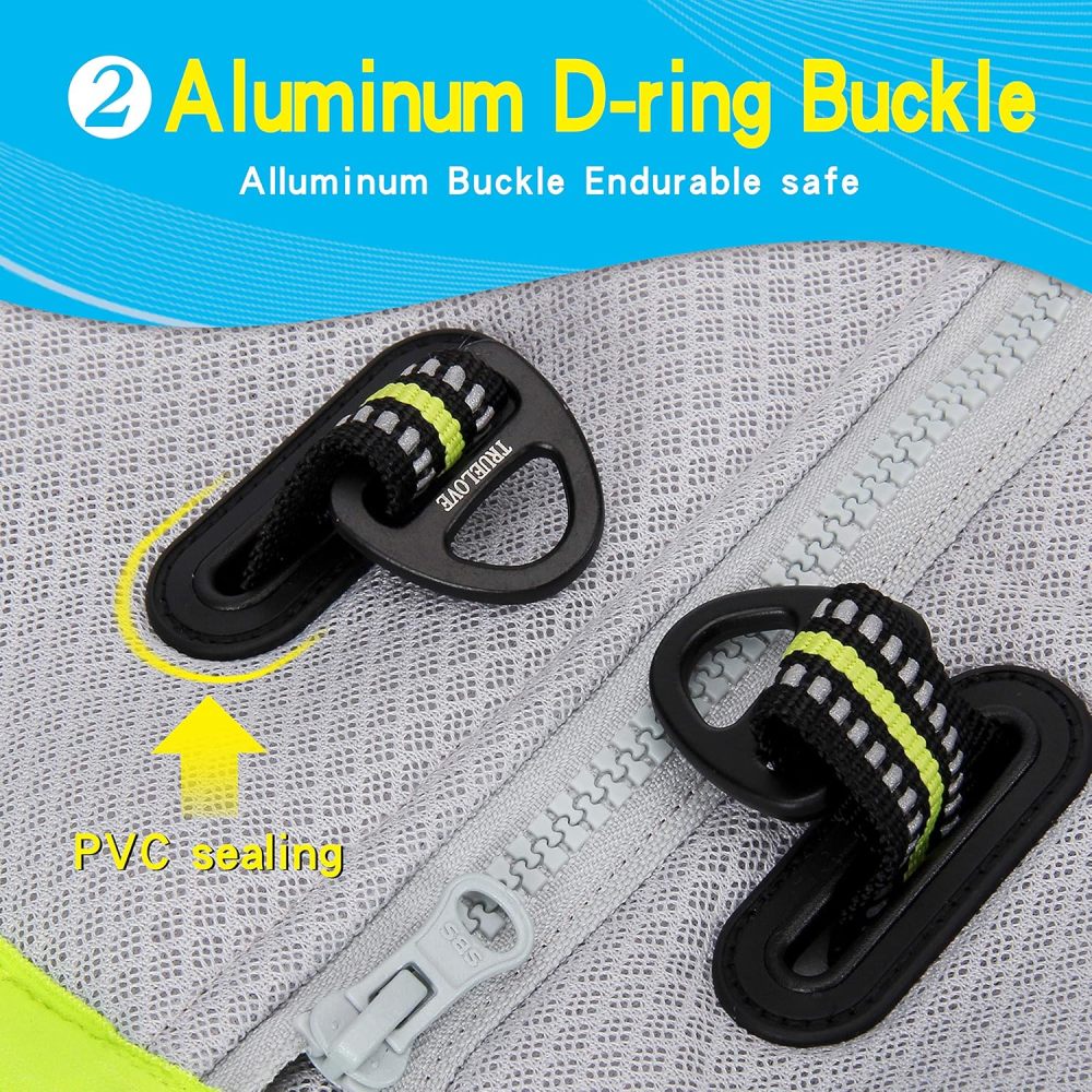 Truelove Dog Cooling Vest Dog Harness Cooler Jacket with Adjustable Zipper for Outdoor Hunting Training and Camping Green
