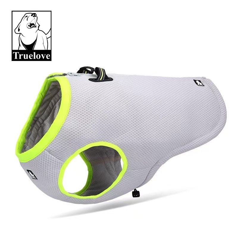 Truelove Dog Cooling Vest Dog Harness Cooler Jacket with Adjustable Zipper for Outdoor Hunting Training and Camping Green