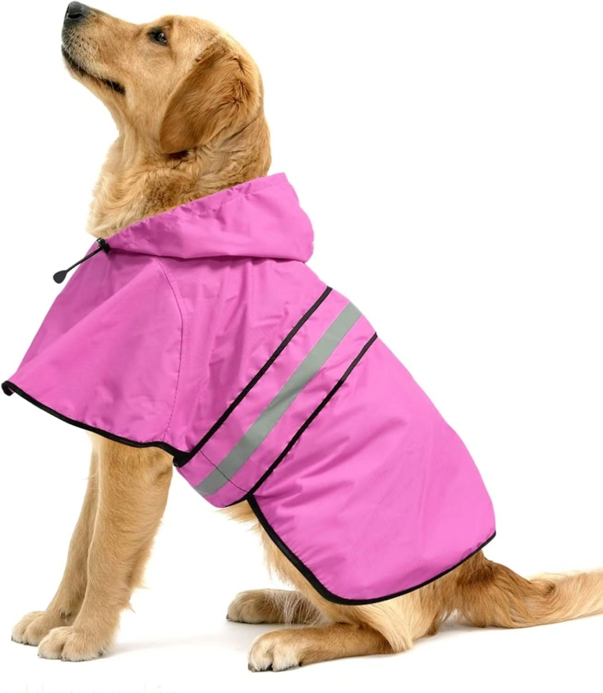 Dog Raincoat - Reflective Waterproof Dog Rain Jacket Lightweight Rain Coat for Small Medium Large Dogs (Medium, Green)