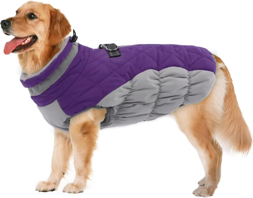 Dog Jackets for Medium Dogs,Medium Dog Coat,Warm Pet Winter Coat Zip Up Back,Waterproof Dogs Jacket with D-Ring,Pet Cold Weather Coats with Fleece Lined, Snowsuit Pug Boston Terrier,Red,M