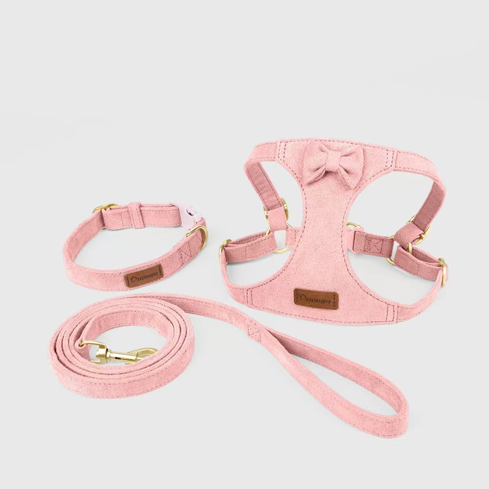 Petkcy  No Pull XXS Puppy Harness with Multifunction Dog Leash,Soft Adjustable No Choke Escape Proof Pet Harness Vest,Light Purple,XXS
