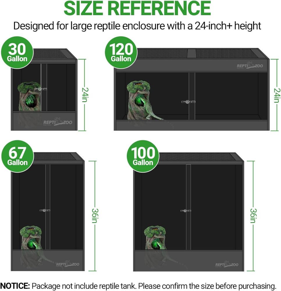 REPTI ZOO Large Reptile Waterfall Drinking Fountain with Food Dish, 1000ML Reptile Terrarium Water Dispenser for Bearded Dragon Gecko Chameleon Lizard Tree Frog Turtle