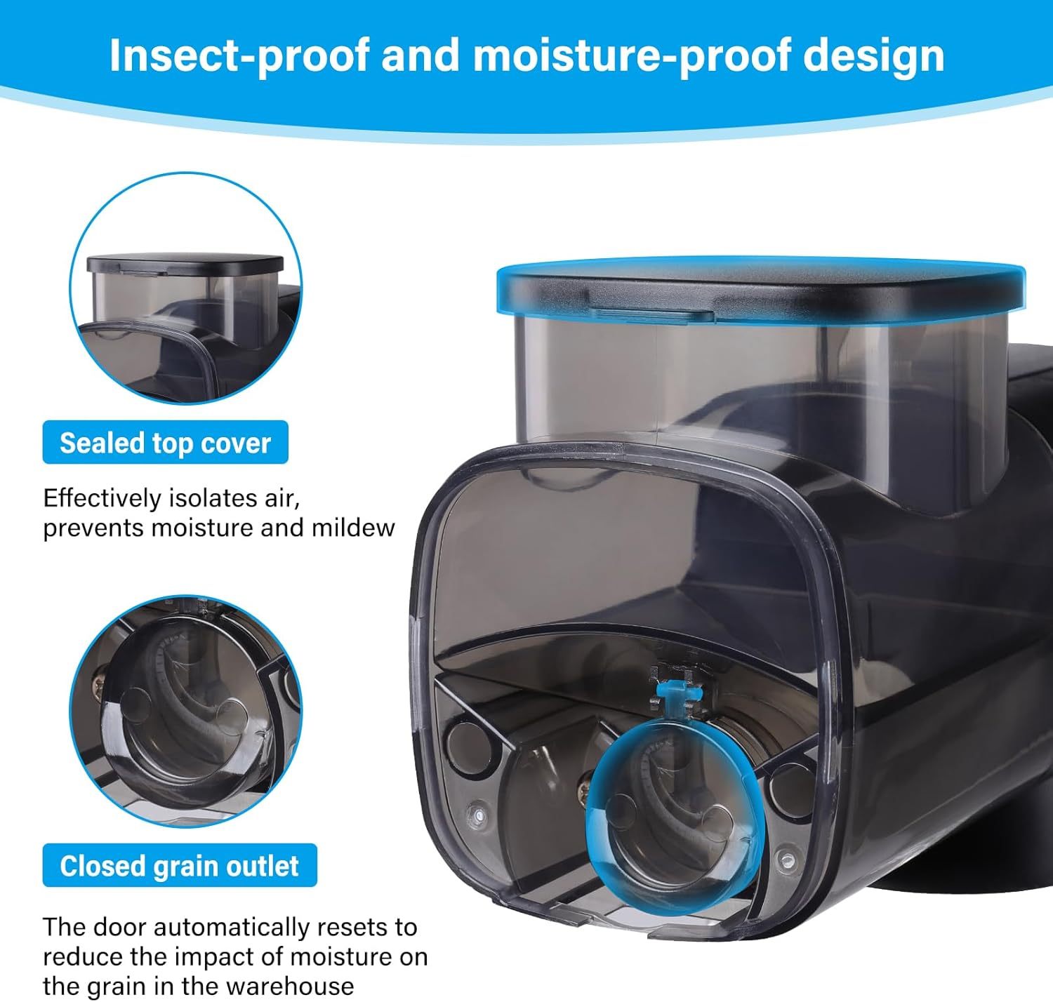 hygger Automatic Fish Feeder for Aquarium: Auto Fish Food Dispenser with Timer,quantitative and Fixed-Point Feeding System for Betta Turtle Small Tank - Aquarium Vacation Feeder with 3 AAA Batteries