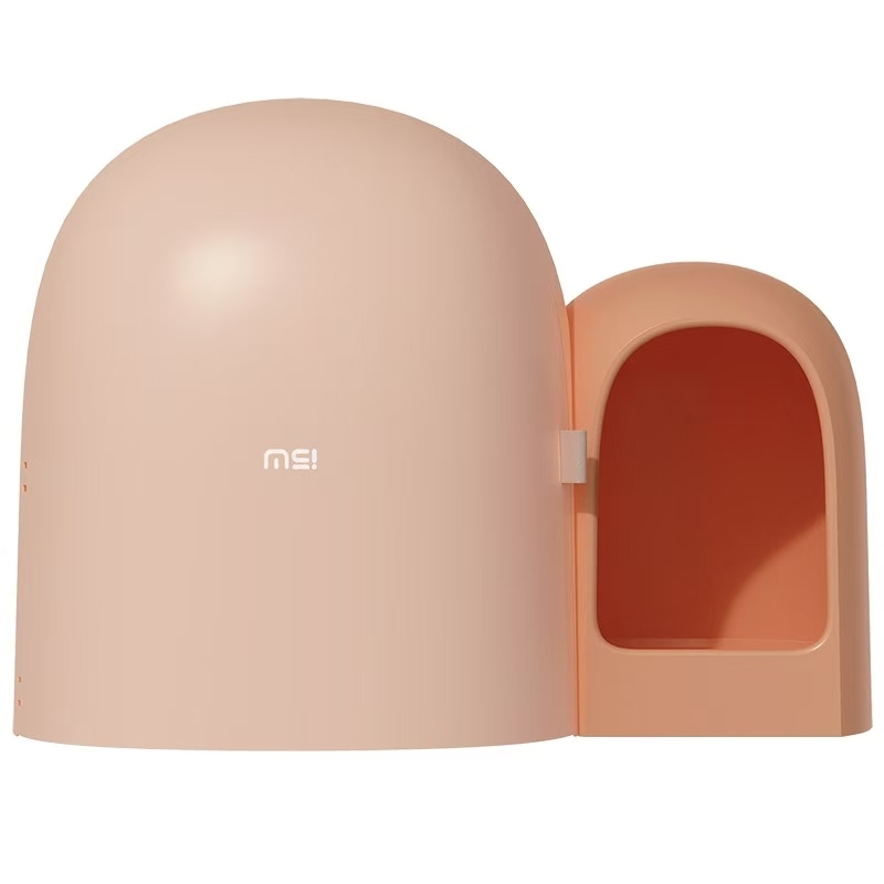 MS!MAKE SURE Cat Litter Box Enclosure with Lid, Extra Large Covered Hidden Dog Proof Closed Modern Cat Litter Box Furniture with Scoop, for Odor Control and Less Tracking, Easy to Clean - Snow White