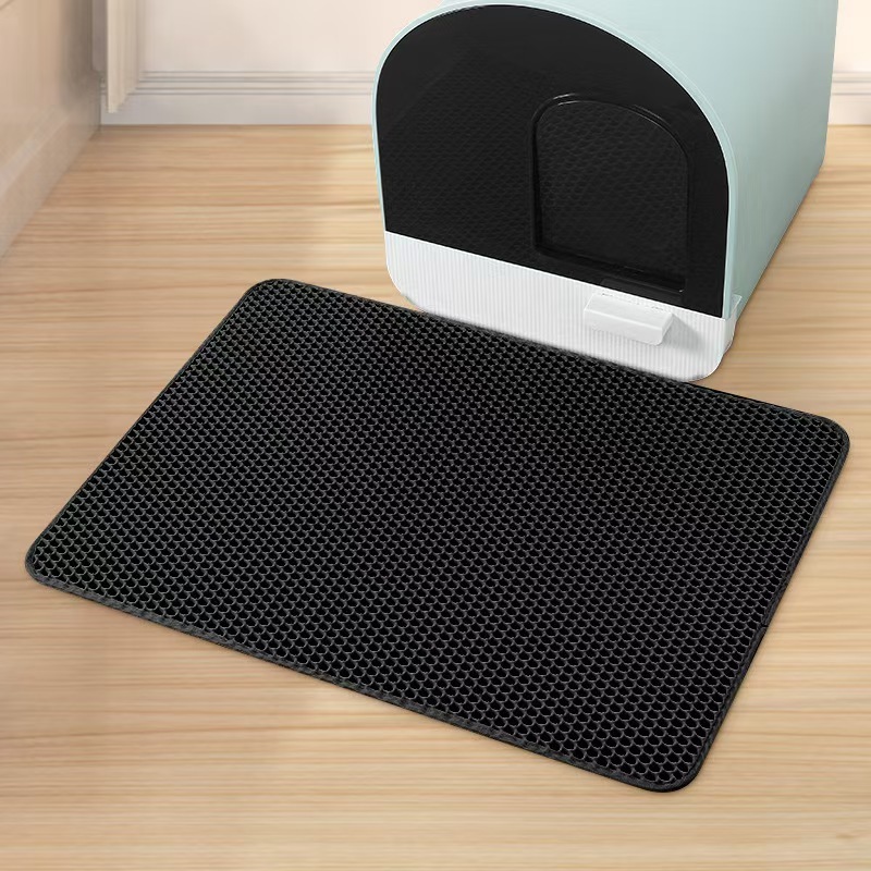 Pieviev Cat Litter Mat Double Layer Waterproof Urine Proof Trapping Mat 1 Pack (Gray, 24x15 Inch (Pack of 1))