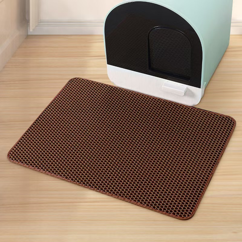 Pieviev Cat Litter Mat Double Layer Waterproof Urine Proof Trapping Mat 1 Pack (Gray, 24x15 Inch (Pack of 1))