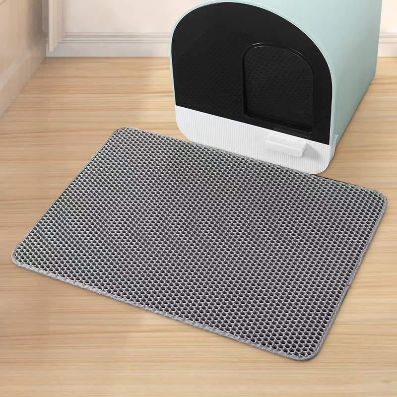 Pieviev Cat Litter Mat Double Layer Waterproof Urine Proof Trapping Mat 1 Pack (Gray, 24x15 Inch (Pack of 1))