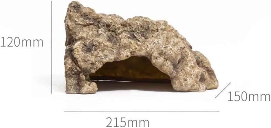 Simulation Resin Hideout, Amphibian Aquarium Reptile Box Hideout- Habitat Corner Decor Lizard Snake Turtle Hideouts
