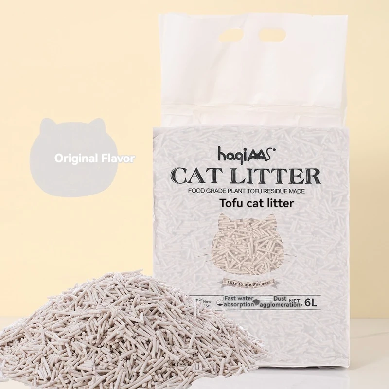1 bag Original plant tofu cat litter 6L green tea mixed plant cat litter fast clumping pet supplies