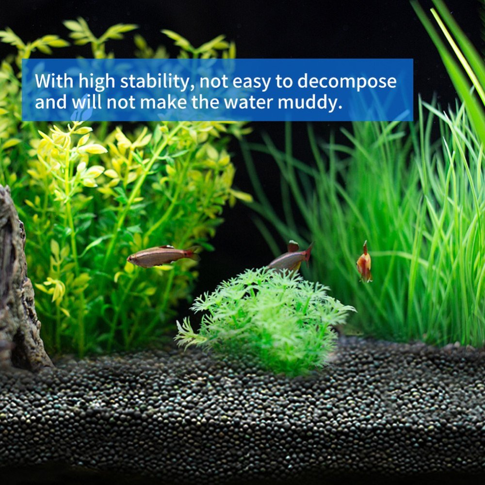 eecoo Aquarium Fish Tank Mud,Water Grass Mud Aquarium Fish Tank Bottom Water Grass Seeds Plant Sand Mud,1000g Bag