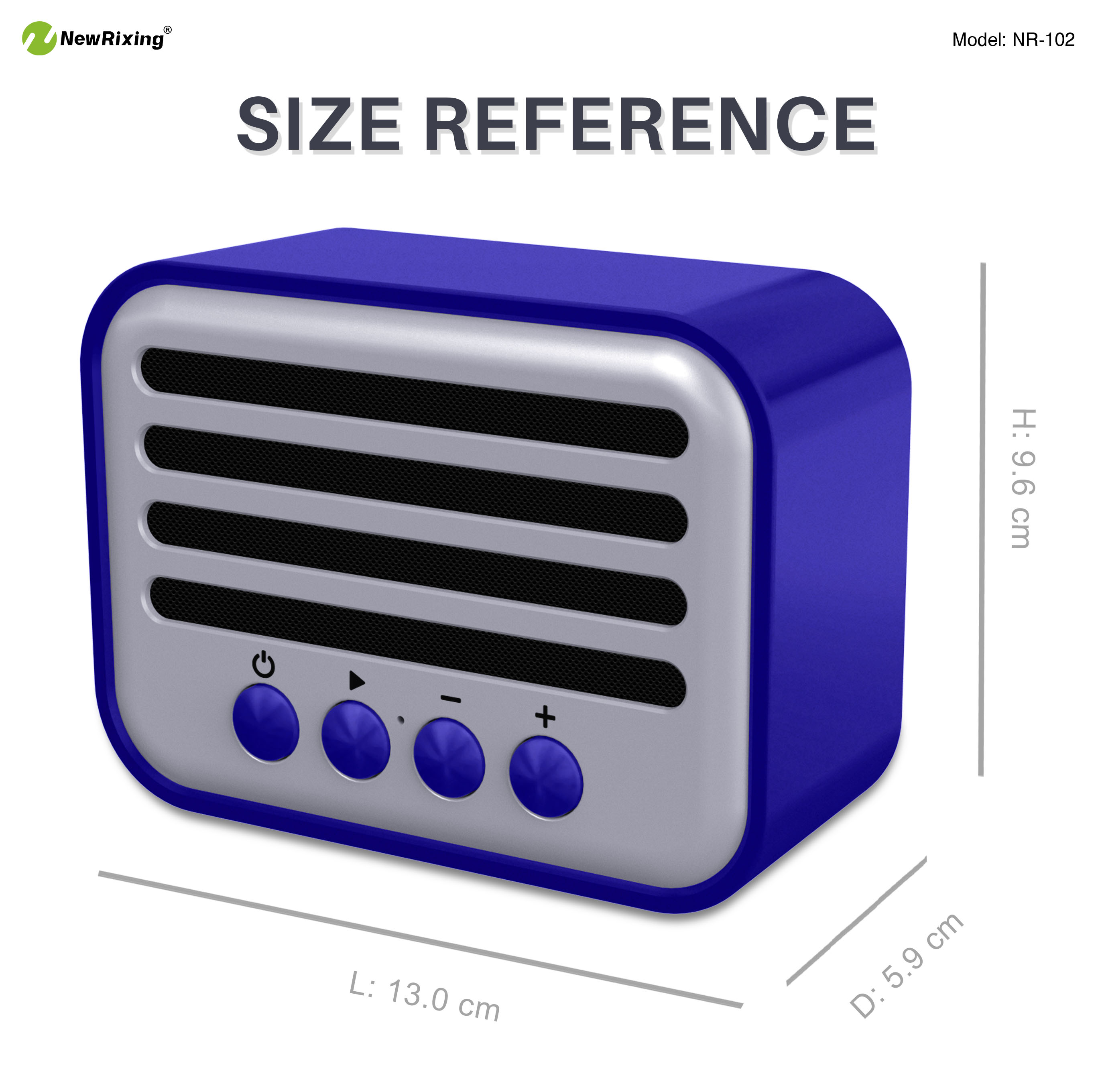NewRixing NR-102 Outdoor Small Speaker Supplier MP3 Speakers Exporter Patent design Mini unique gift bluetooth speaker
