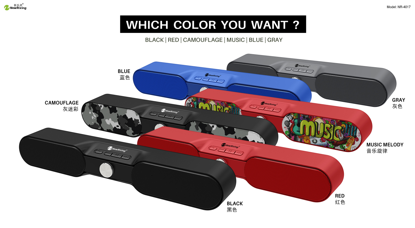 NR-4017A Graffiti Style Sports Small Speakers Bluetooth Digital Speaker Exporter