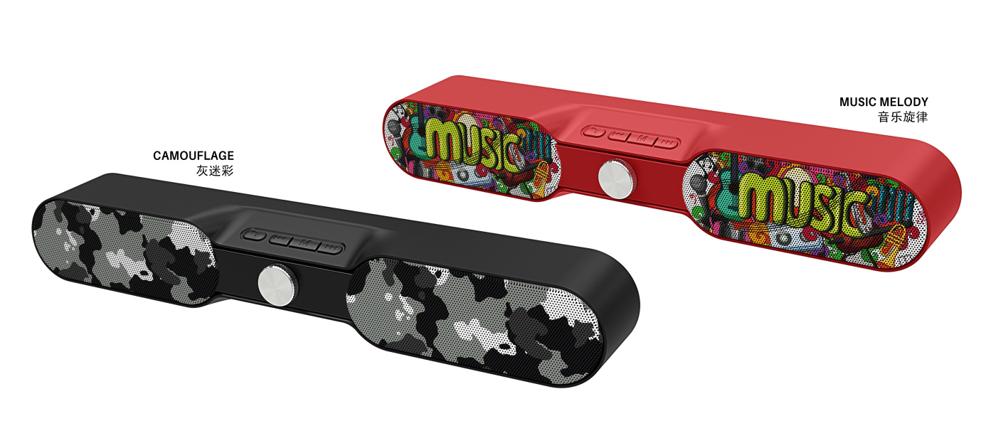 NR-4017A Graffiti-Stil Sport kleine Lautsprecher Bluetooth Digital Lautsprecher Exporteur