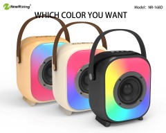 NewRixng NR-168D Sports Mini Speaker Eksportir Speaker Aktif Kecil Bass Berat Suara Berkualitas Tinggi Lampu RGB