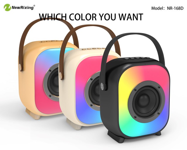 NewRixng NR-168D Sports Mini Speaker Eksportir Speaker Aktif Kecil Bass Berat Suara Berkualitas Tinggi Lampu RGB