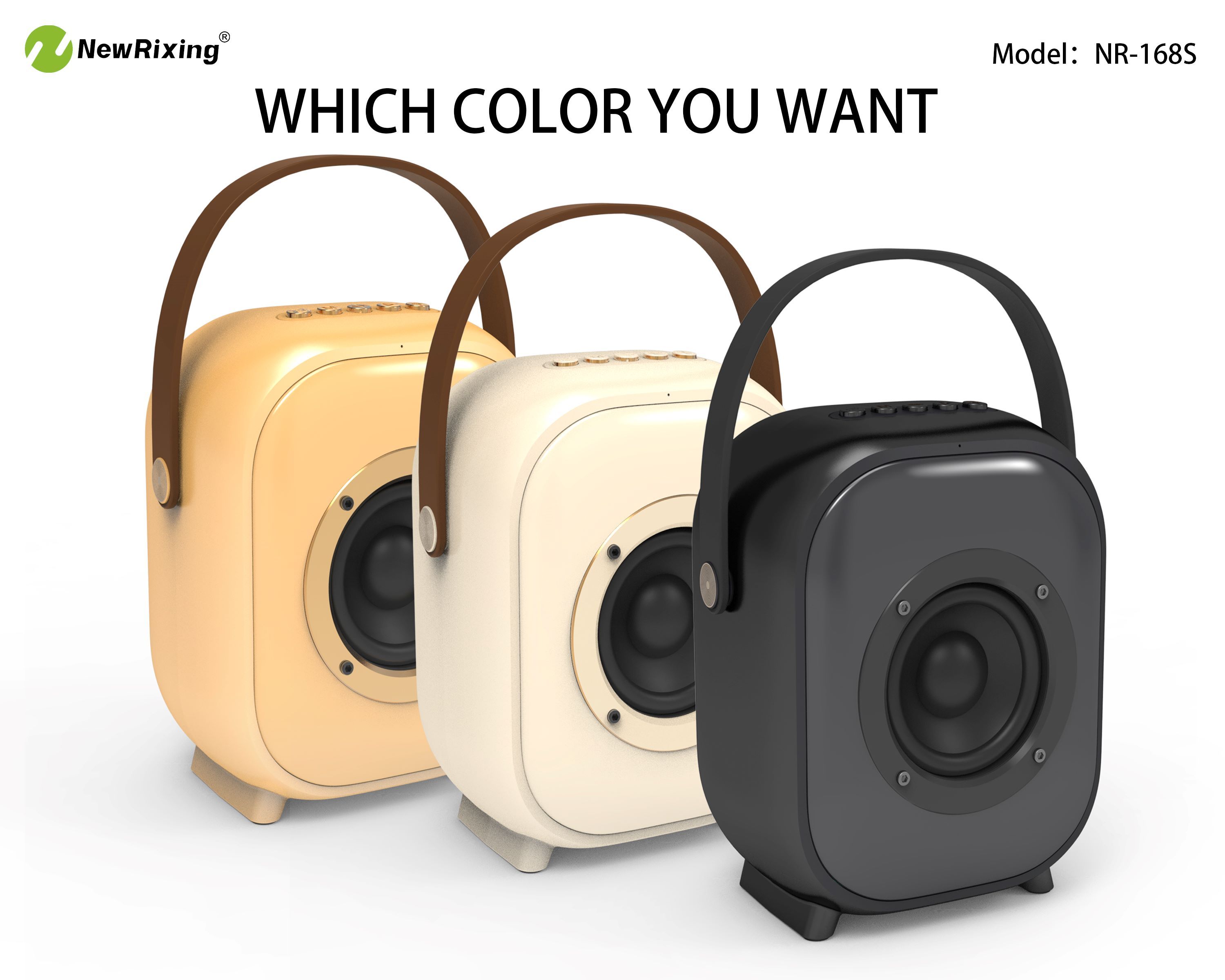 NewRixing NR-168S computer speakers Outdoor Waterproof Speaker Manufacturer TWS function Retro Home style