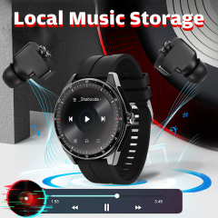 T23 TWS 二合一運動追蹤器 GPS 智慧手錶工廠配備適用於手機和平板電腦的 TWS 耳機