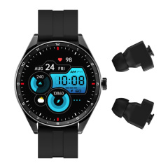 T23 TWS 二合一運動追蹤器 GPS 智慧手錶工廠配備適用於手機和平板電腦的 TWS 耳機