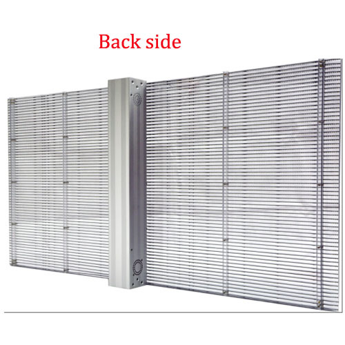 outdoor glass wall led display screen transparent