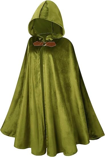 Unisex Halloween Hooded Cape Velvet Cloak