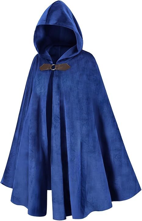 Unisex Halloween Hooded Cape Velvet Cloak