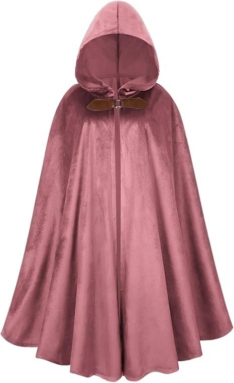 Unisex Halloween Hooded Cape Velvet Cloak