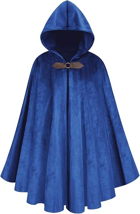 Unisex Halloween Hooded Cape Velvet Cloak