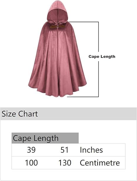 Unisex Halloween Hooded Cape Velvet Cloak