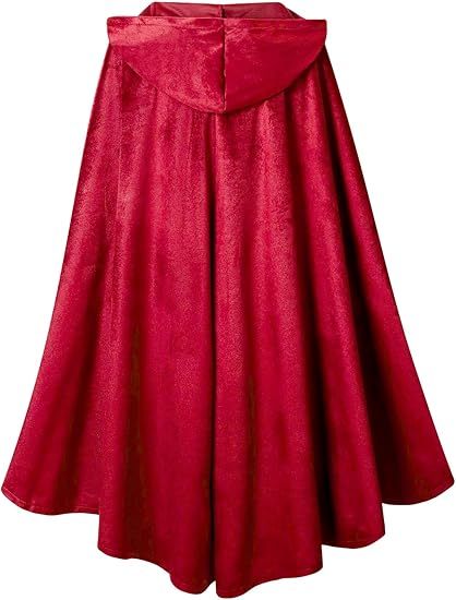 Unisex Halloween Hooded Cape Velvet Cloak