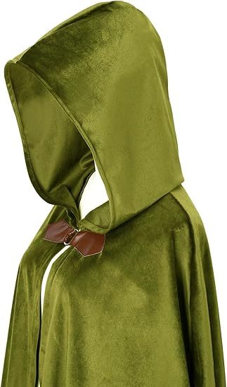 Unisex Halloween Hooded Cape Velvet Cloak