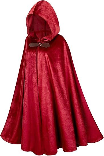 Unisex Halloween Hooded Cape Velvet Cloak
