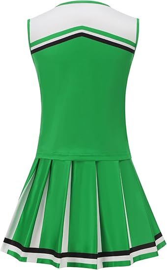 Girls Cheerleader Outfit Kids School Cheer Uniform 5-Piece Set