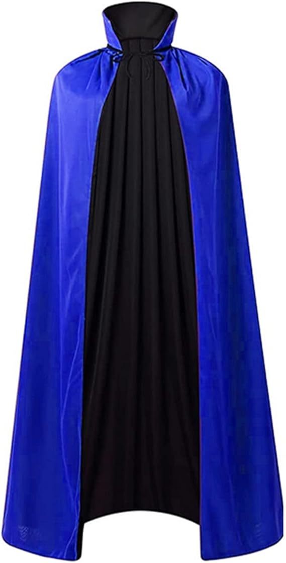 Unisex Halloween Vampire Two Sides Reversible High Collar Hooded Cloak