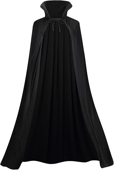Unisex Halloween Vampire Two Sides Reversible High Collar Hooded Cloak