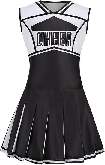 Girls Cheerleader Outfit Kids School Cheer Uniform 5-Piece Set