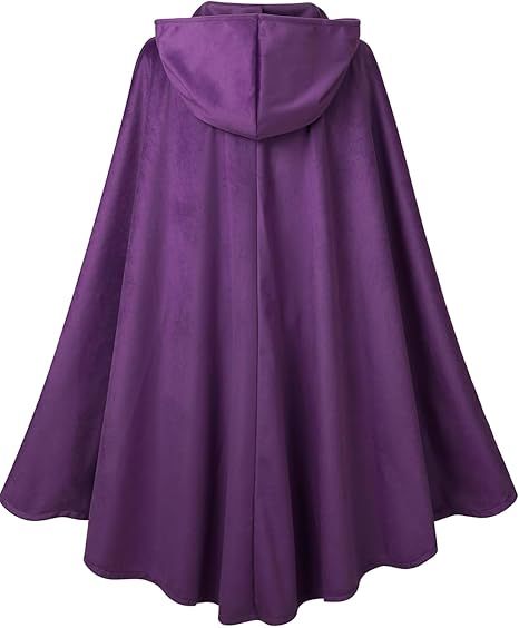 Unisex Halloween Hooded Cape Velvet Cloak
