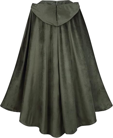 Unisex Halloween Hooded Cape Velvet Cloak
