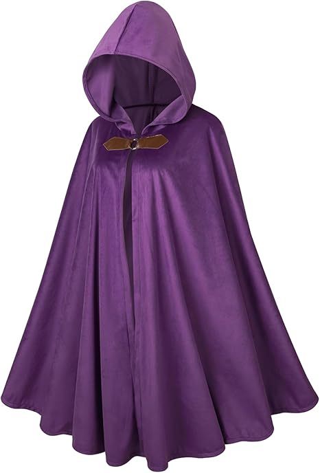 Unisex Halloween Hooded Cape Velvet Cloak