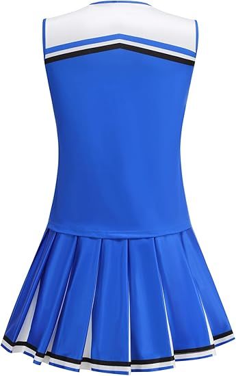 Girls Cheerleader Outfit Kids School Cheer Uniform 5-Piece Set