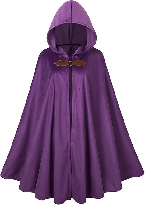 Unisex Halloween Hooded Cape Velvet Cloak