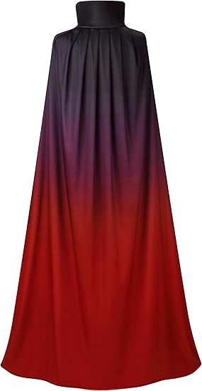 Unisex Halloween Vampire Two Sides Reversible High Collar Hooded Cloak