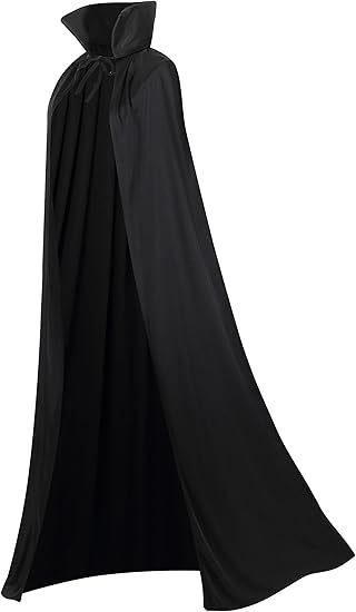 Unisex Halloween Vampire Two Sides Reversible High Collar Hooded Cloak